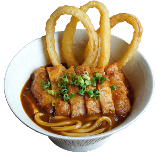 とめチキがのったカレーうどん