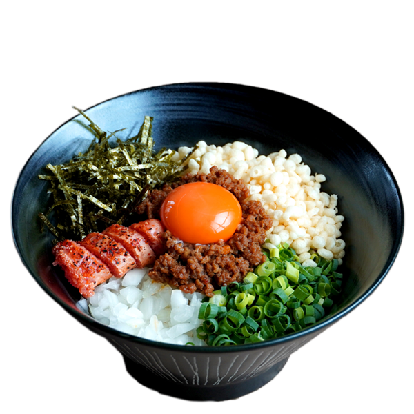明太とそぼろの混ぜうどん
